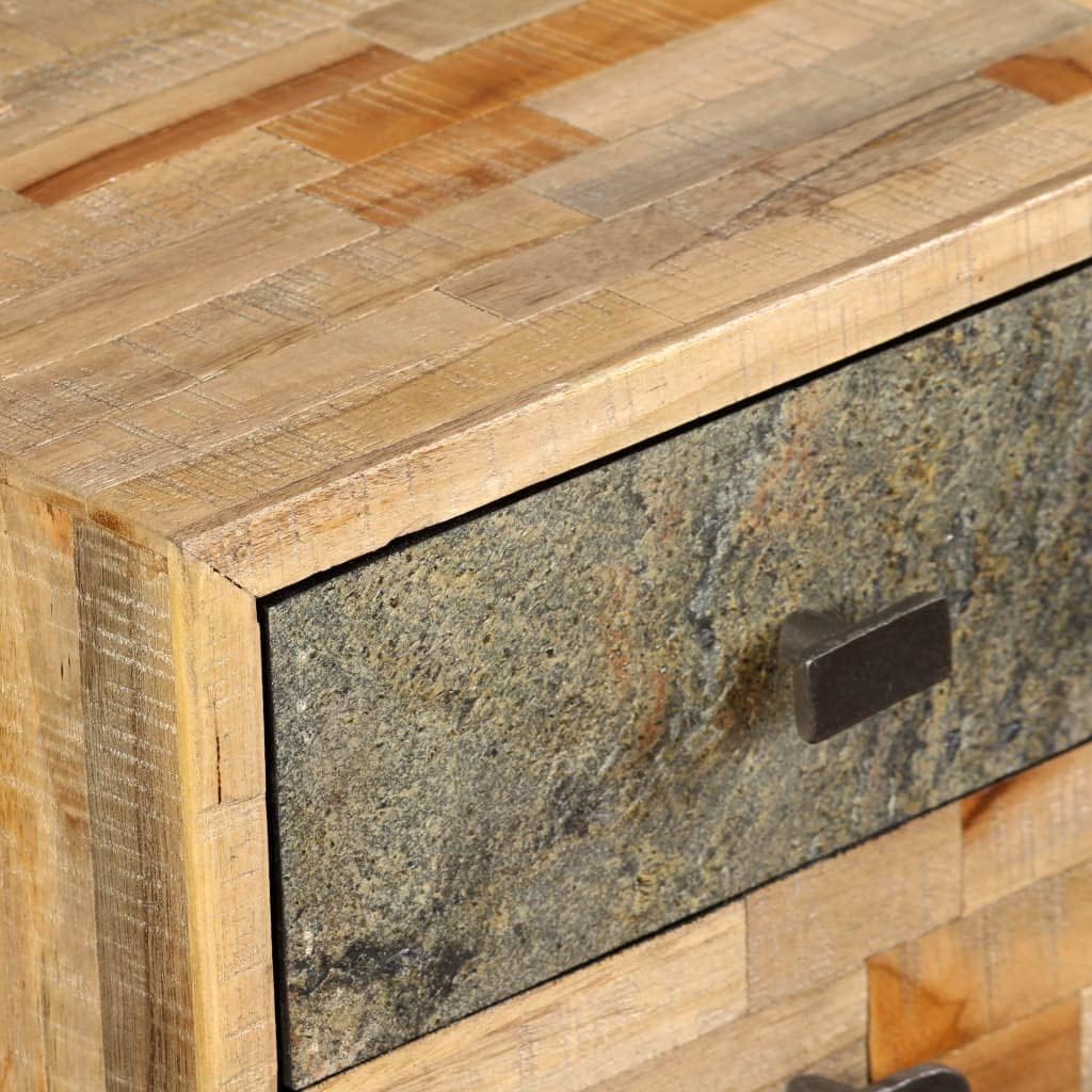 Solid Reclaimed Teak Desk with 4 Drawers 43.3"x19.6"x29.9" S35986