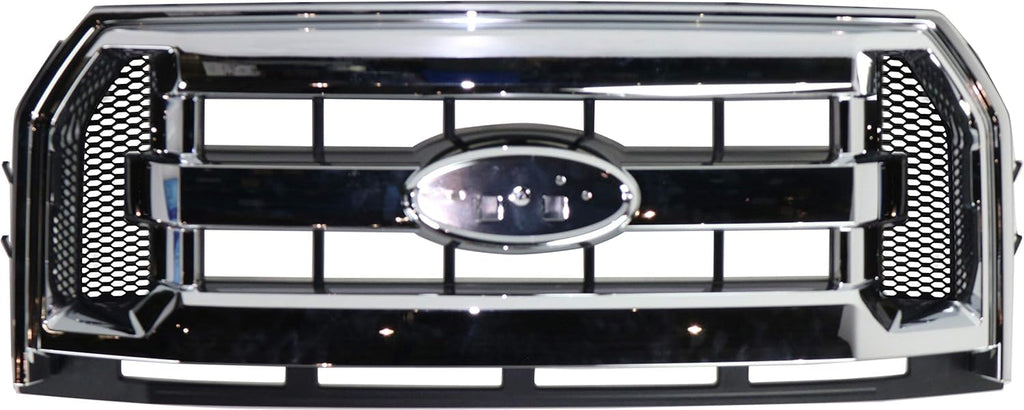 Chrome Shell/Textured Black Insert Three Bar Style Grille Assembly C844