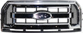 Chrome Shell/Textured Black Insert Three Bar Style Grille Assembly C844