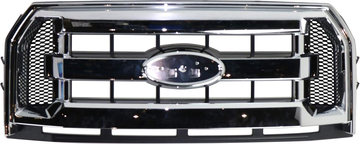 Chrome Shell/Textured Black Insert Three Bar Style Grille Assembly C844