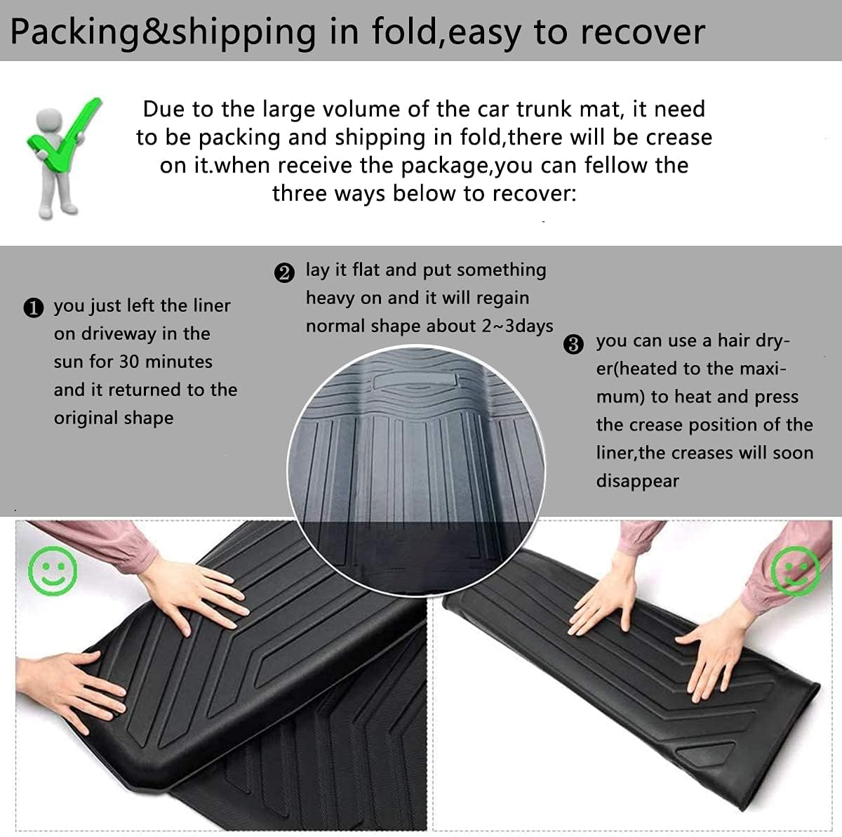 Ford Fusion Cargo Liner Trunk Mat J3328
