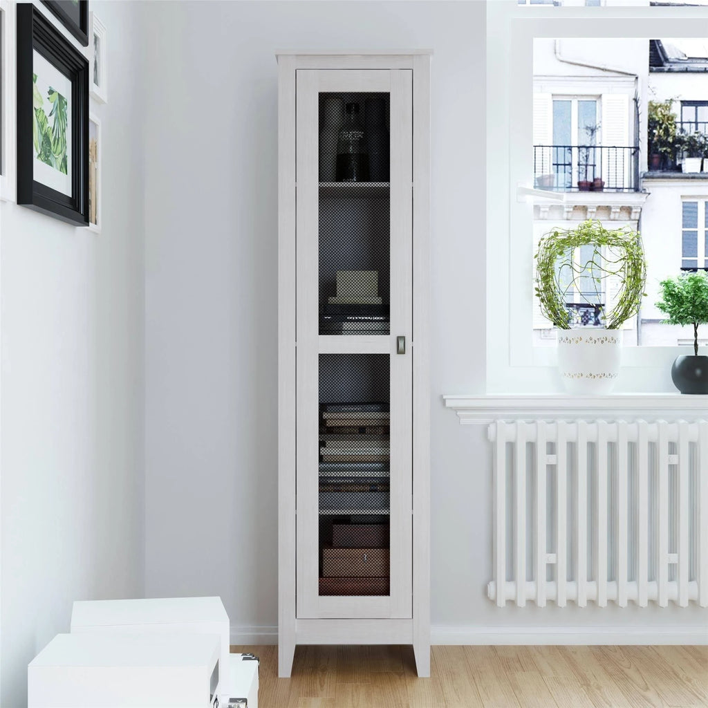 18 inch Wide Storage Cabinet with Mesh Door H58593