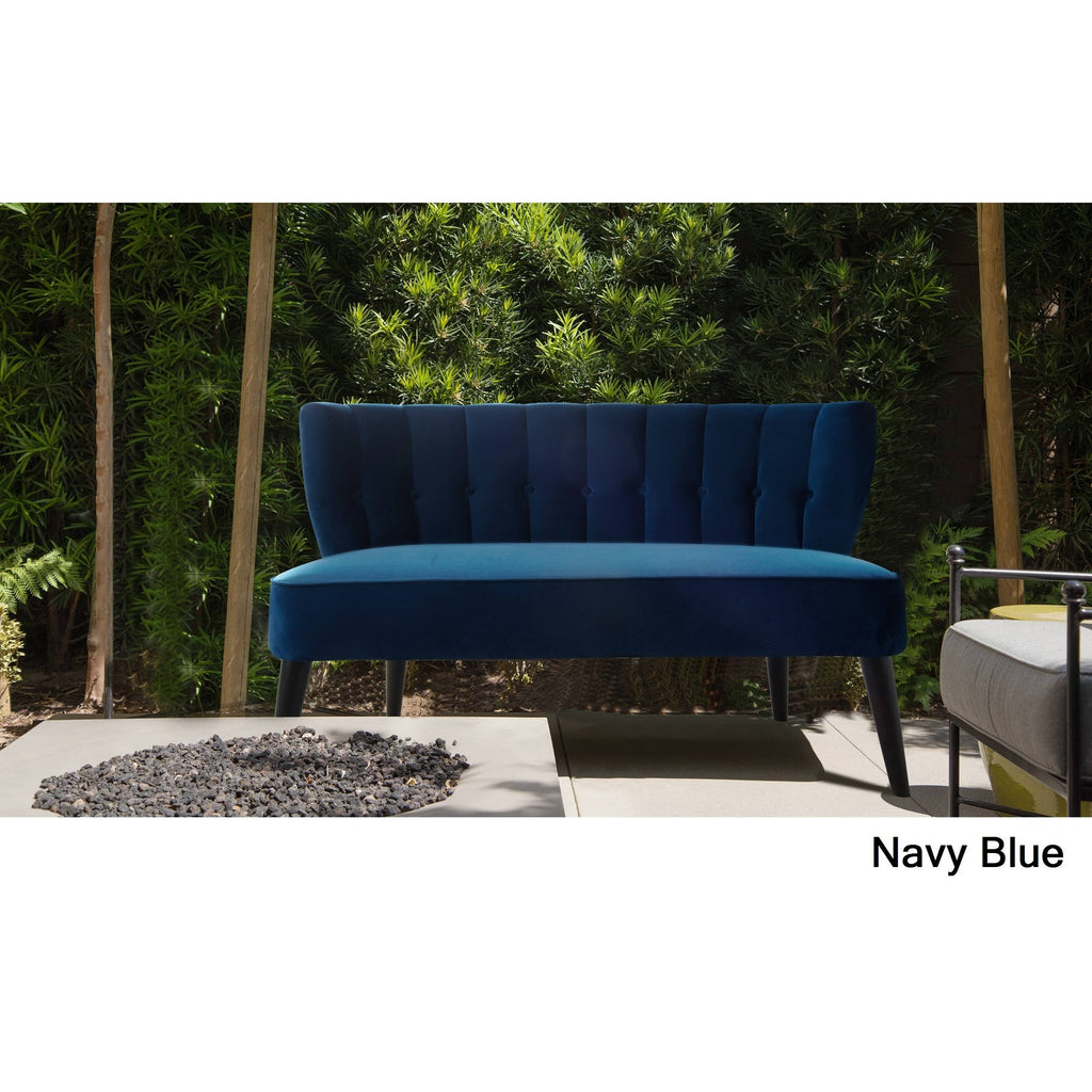 Orange Tufted Settee I870