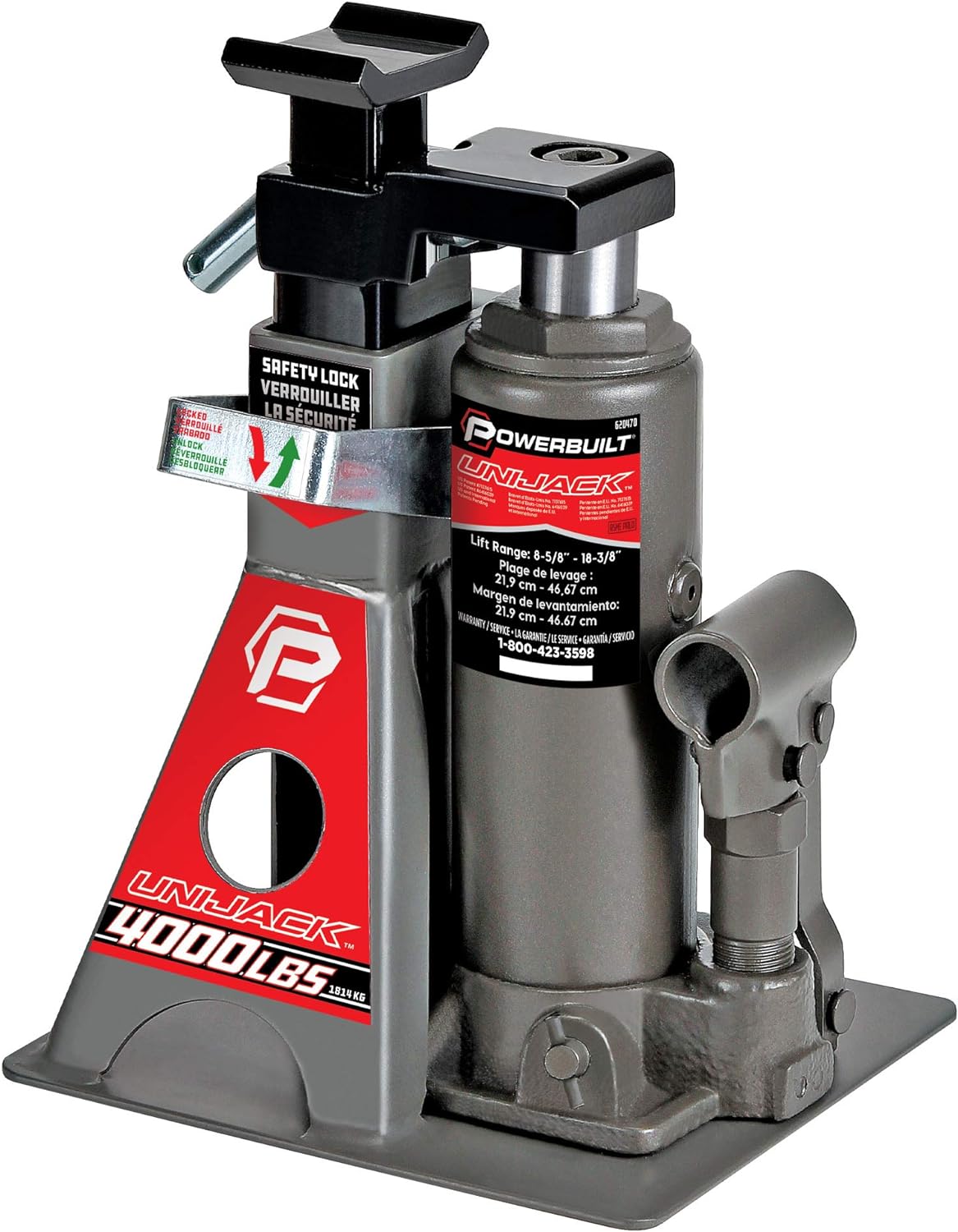 2 Ton Hydraulic Bottle Jack and Jackstand V6469