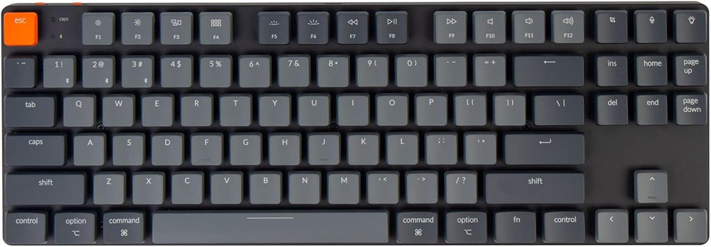 87 Keys Ultra-Slim Wireless Mechanical Keyboard with White LED Backlit O9824