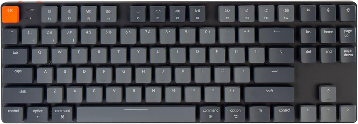 87 Keys Ultra-Slim Wireless Mechanical Keyboard with White LED Backlit O9824