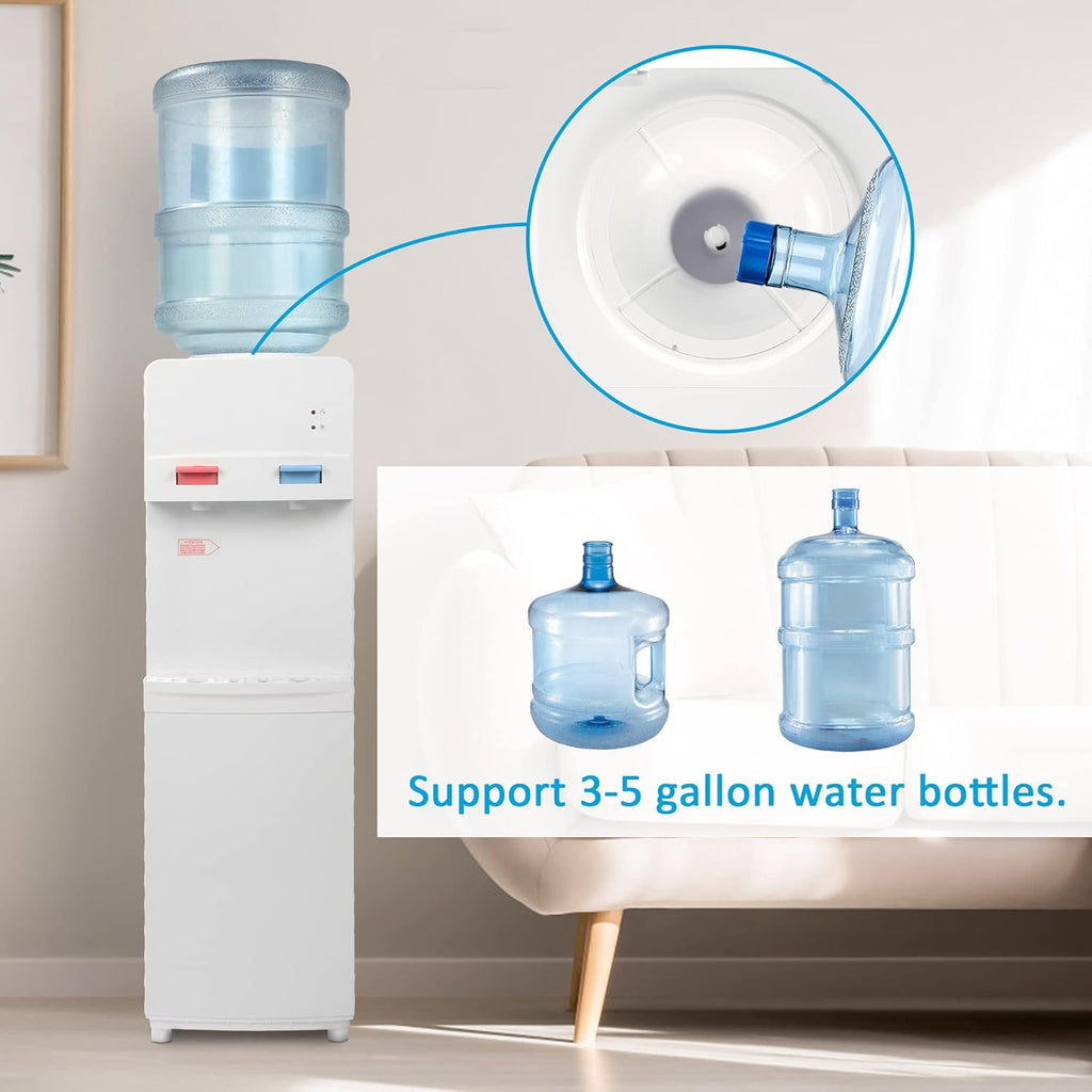 White Stainless Steel Top Loading Water Cooler Dispenser Q850