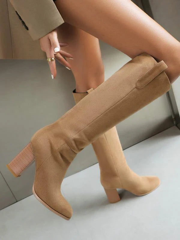 Suede High Heel Boots A2952