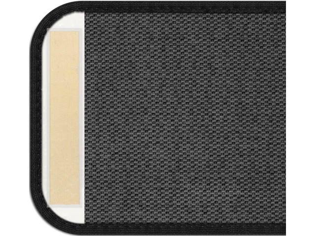 Set of 12 Black Adhesive Carpet Stair Treads B68516