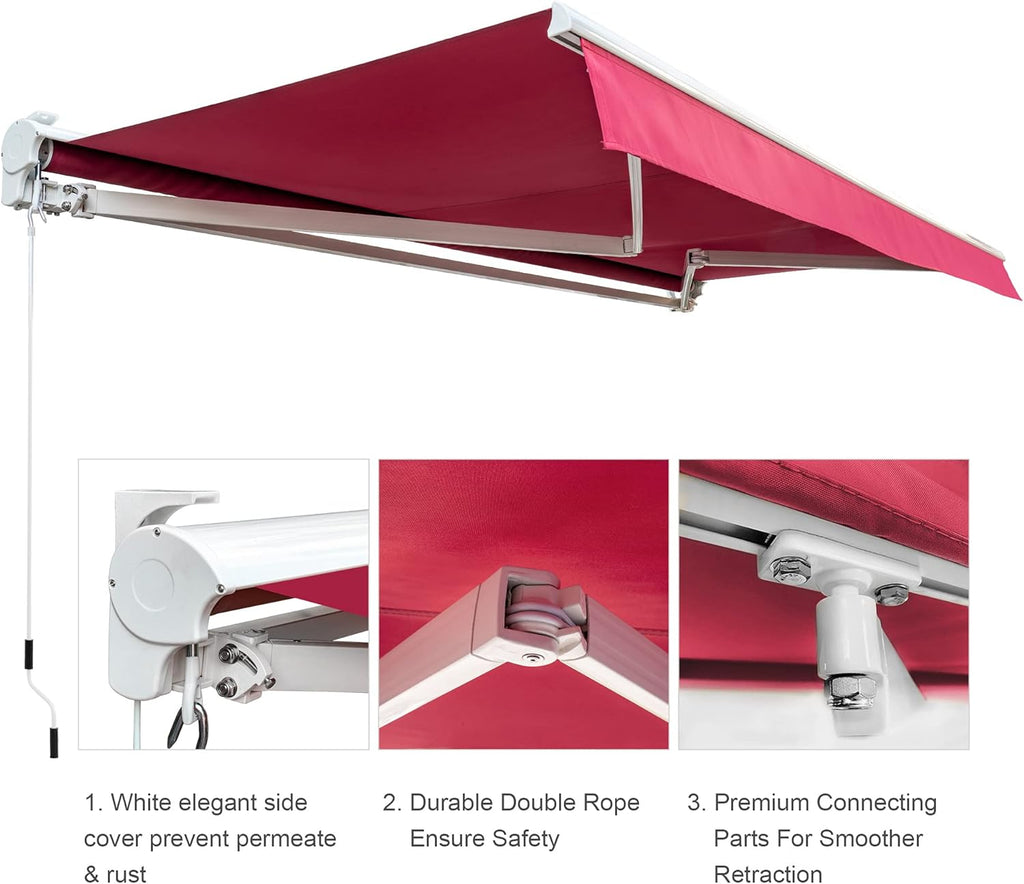 Retractable 12'x10' Motorized Patio Awning K43601