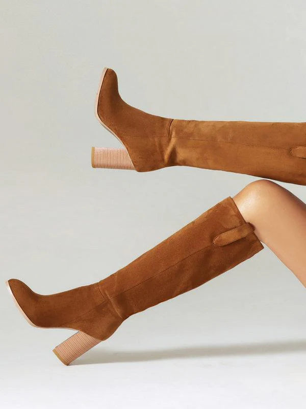 Suede High Heel Boots A2952