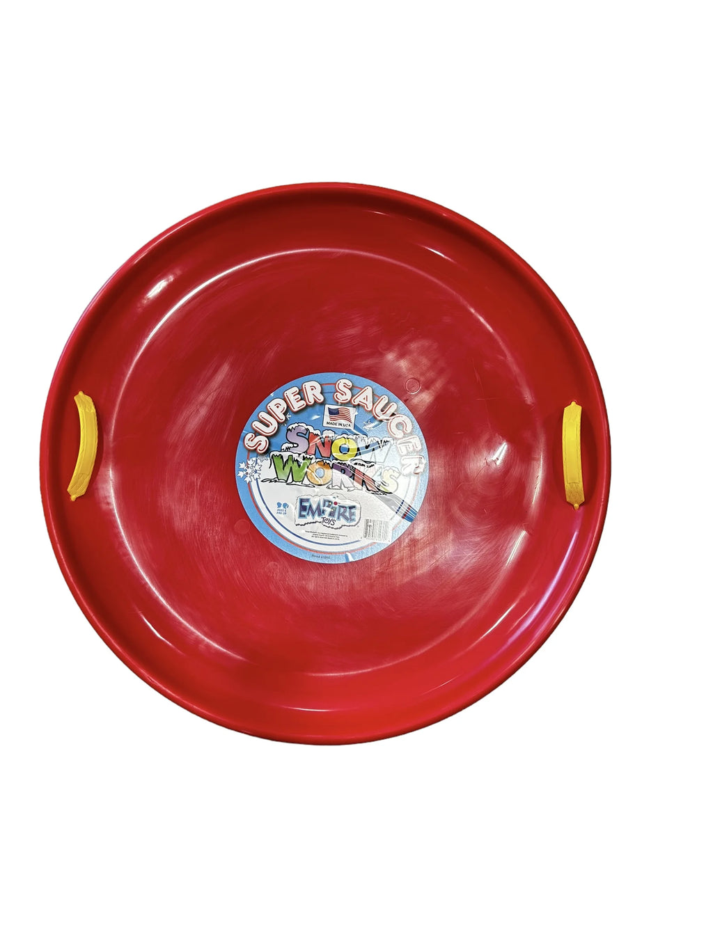 28 Inch Round Snow Sled Red and Blue U4340