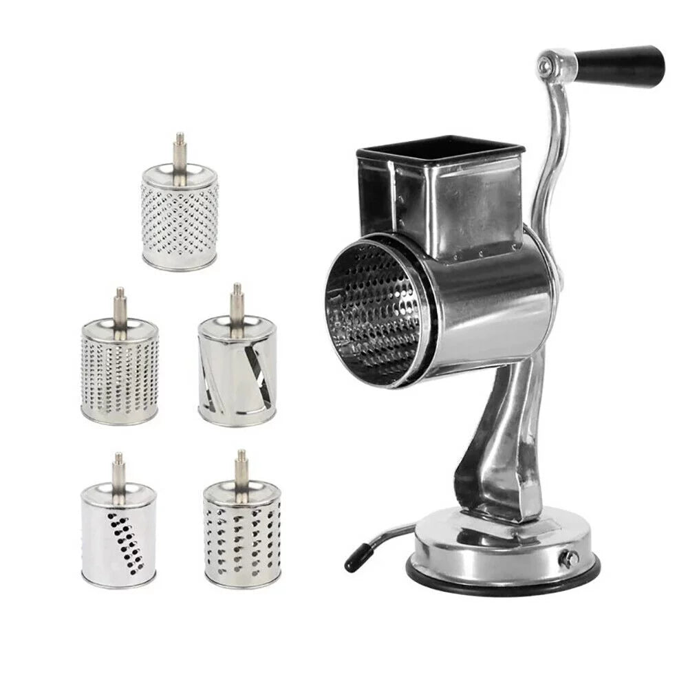 Stainless Steel Rotary Drum Grater with 5 Blades X3376