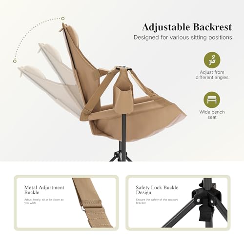 Blue Adjustable Folding Camping Chair with Cup Holder P15292