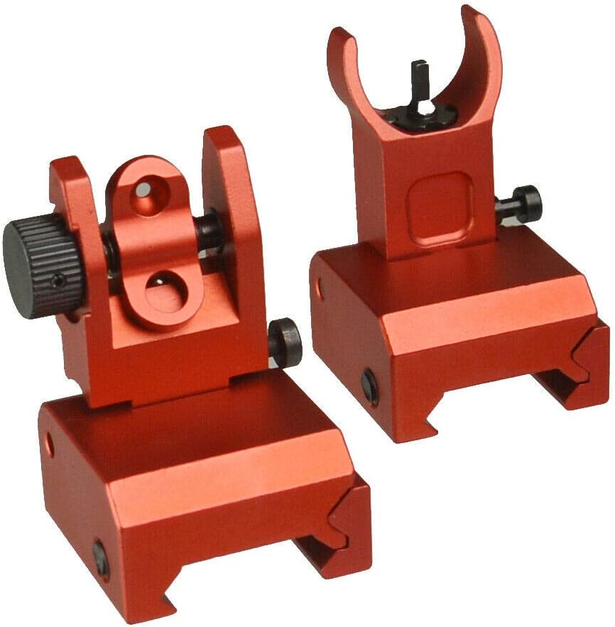 Aluminum Red Flip Up Iron Sights Q442869