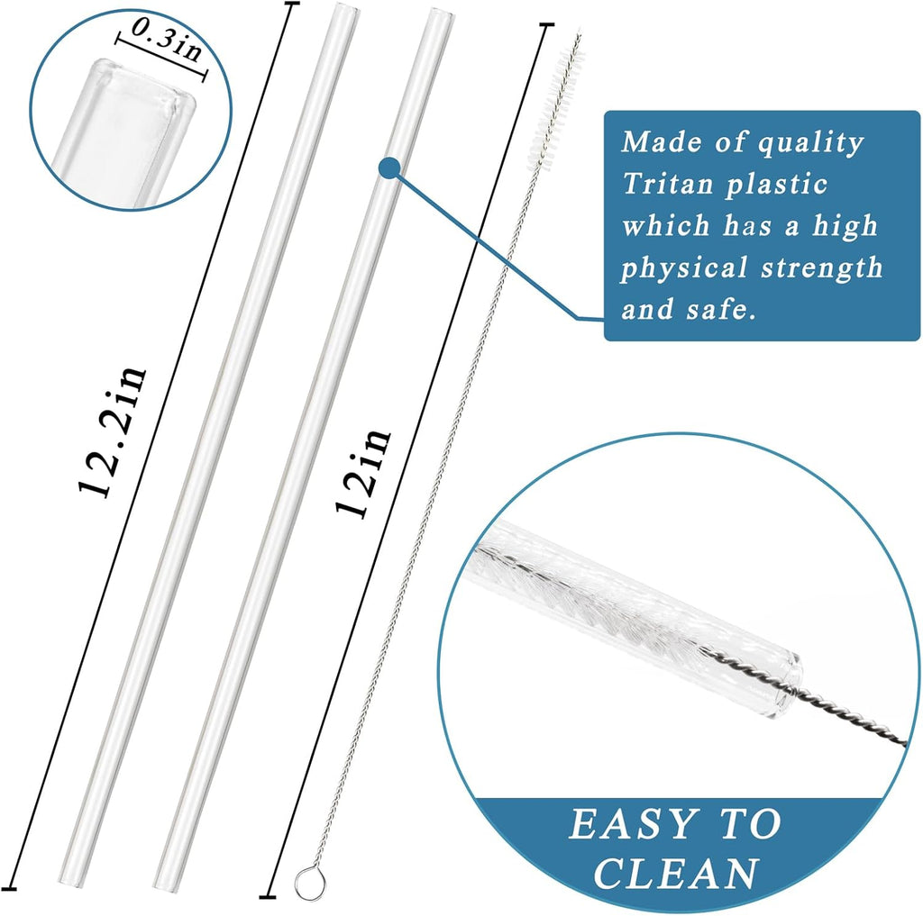2 Pack Replacement Tumbler Lids for 40oz Travel Tumbler with Plastic Straws and Cleaning Brush F10404