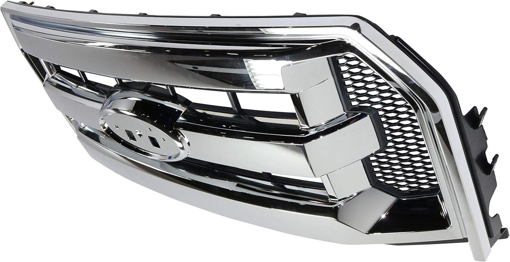 Chrome Shell/Textured Black Insert Three Bar Style Grille Assembly C844