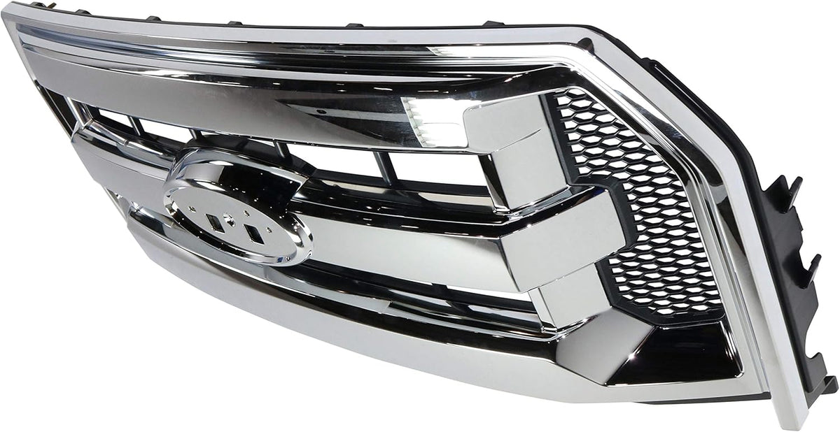 Chrome Shell/Textured Black Insert Three Bar Style Grille Assembly C844