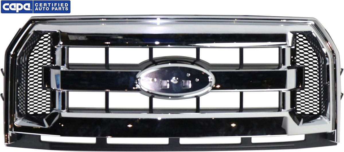 Chrome Shell/Textured Black Insert Three Bar Style Grille Assembly C844