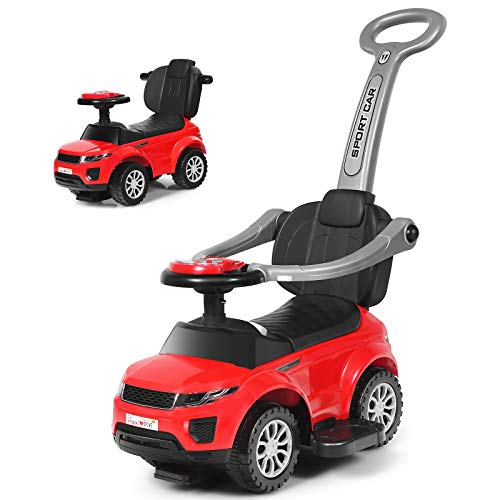 3 in 1 Ride on Push Car with Parental Handle (Pink) U310122