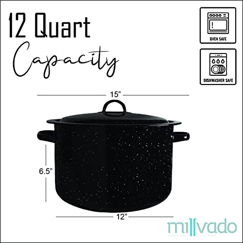 12 Qt Nonstick Enamel Stockpot with Lid I501