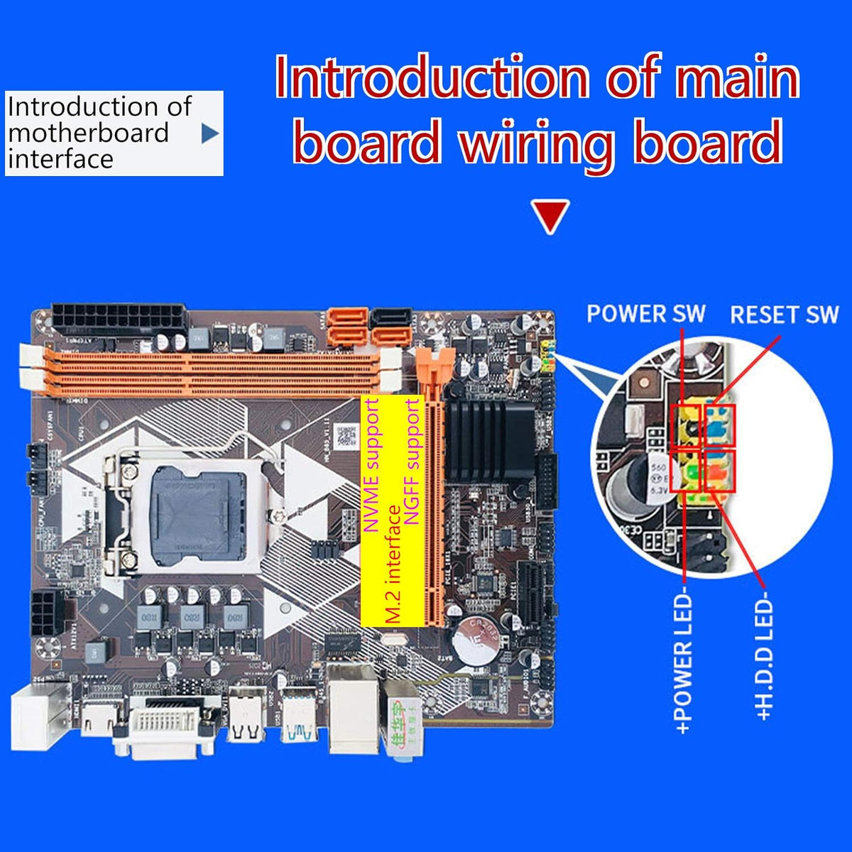LGA 1150 MATX Motherboard VGA HDMI DVI G209