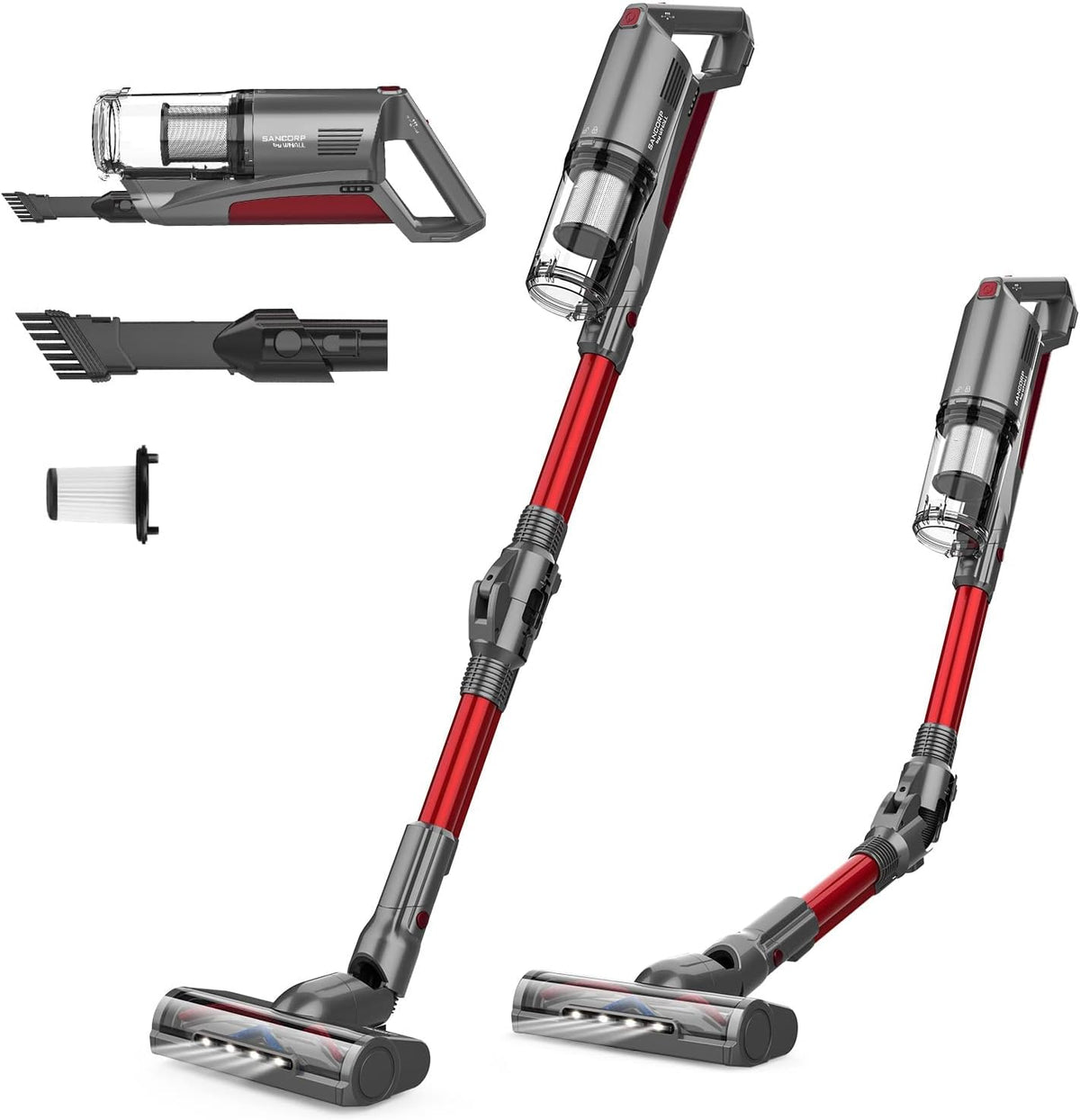 Cordless Stick Vacuum Cleaner, 25kPa 4 in 1 Lightweight Handheld Vacuum L1489