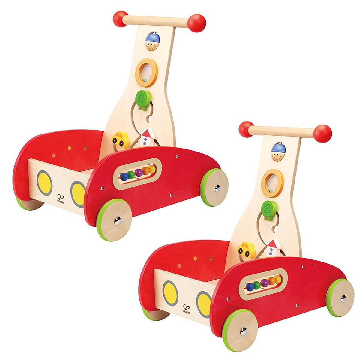 Toddler Push & Pull Toy Walker Cart with Blocks (2 Pack) X3482