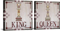 King and Queen of Chess Canvas Wall Art 24x24 Inch S473