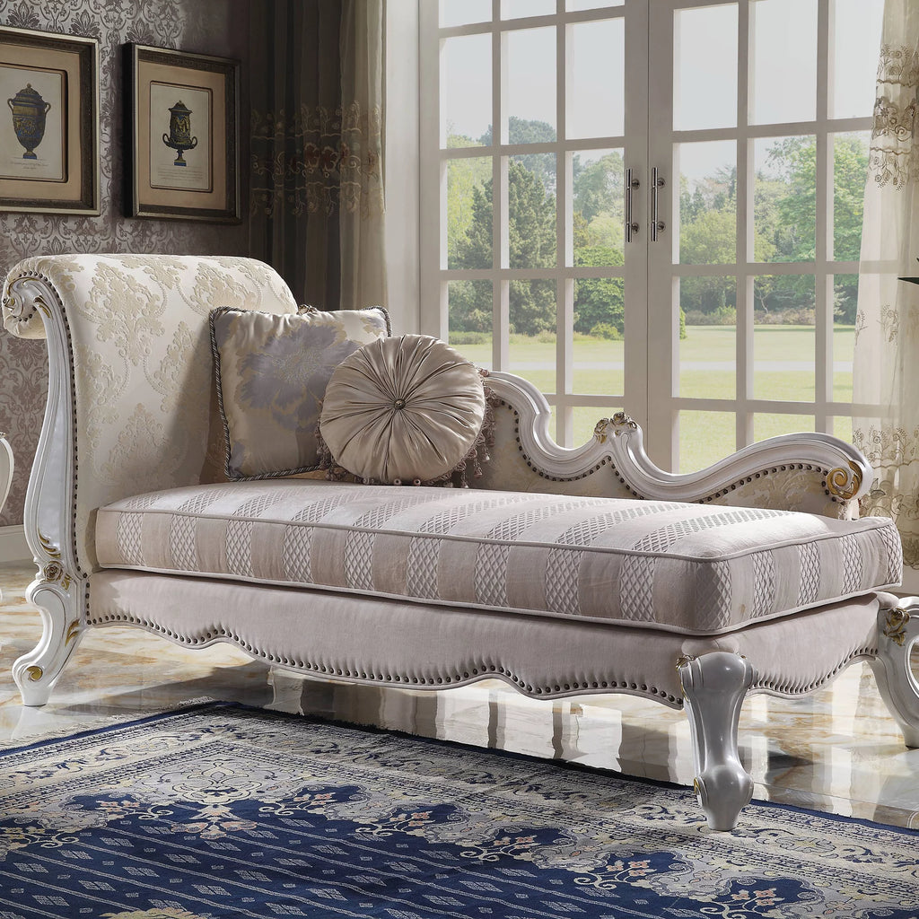 One Arm Chaise in Antique Pearl V75502