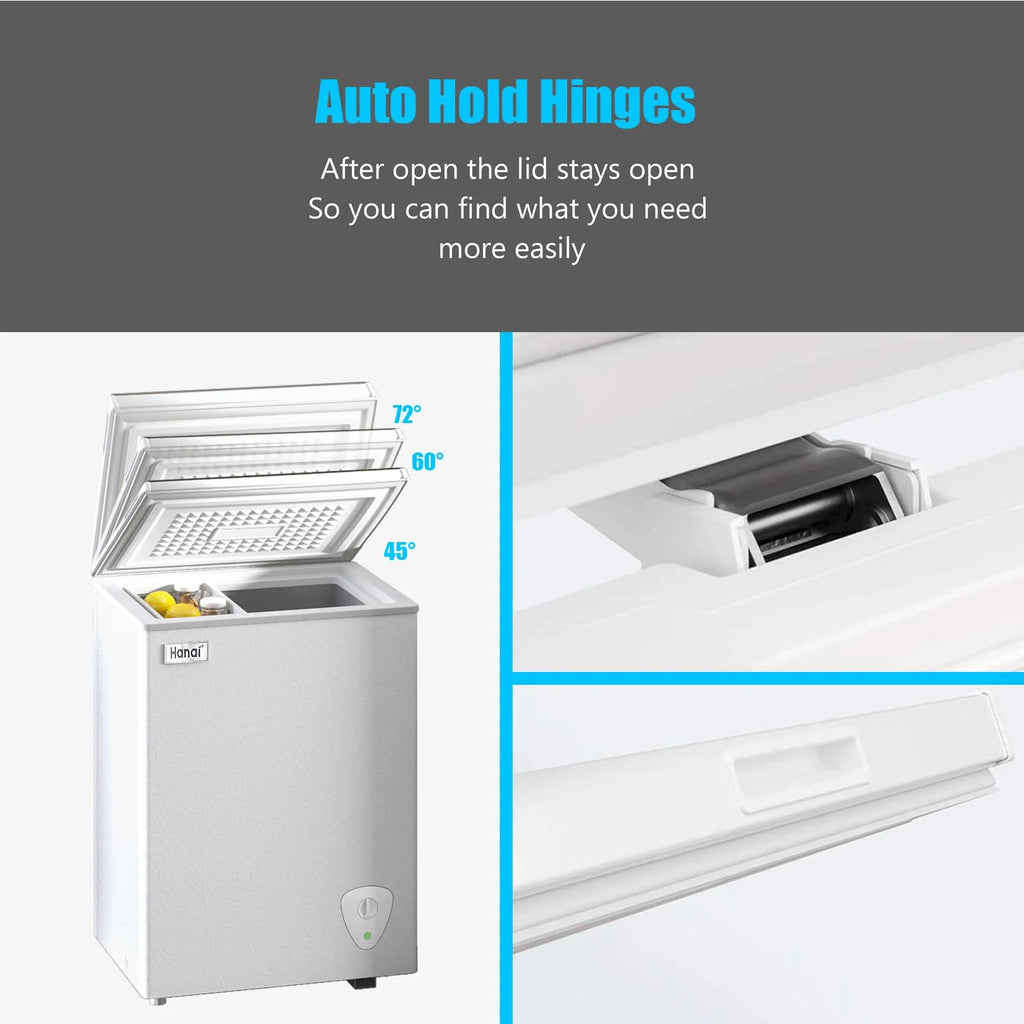 3.5 Cubic Top Open Door Chest Freezer with Removable Storage Basket K55550