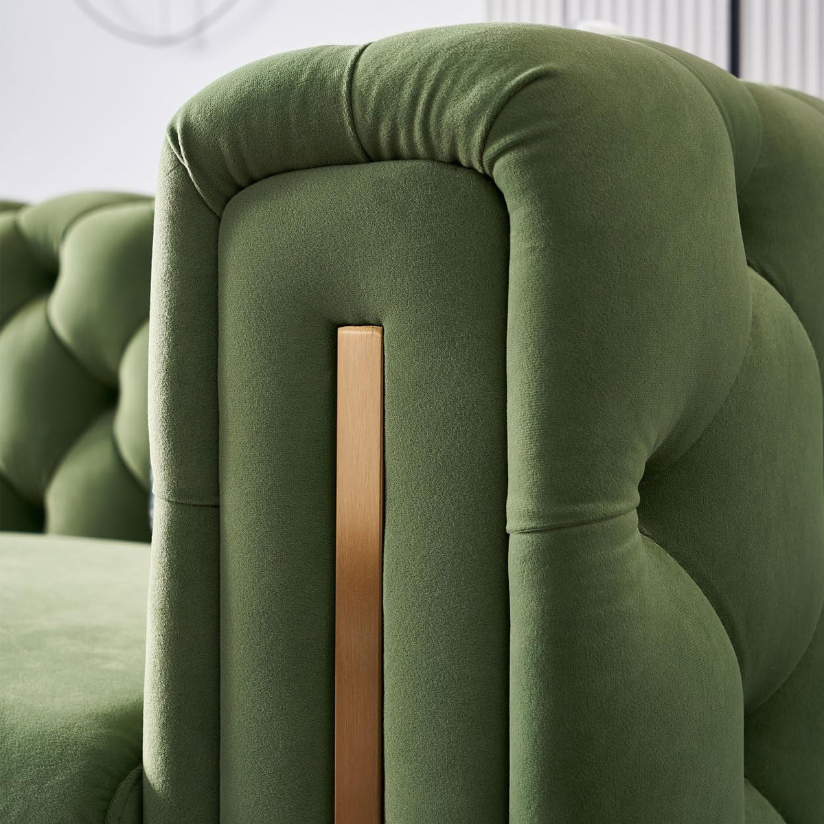 Mint Green Velvet Tufted Sofa W33494