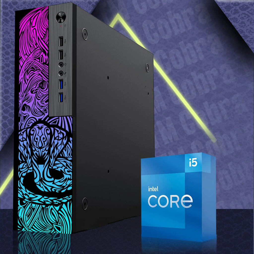 Restored Gaming Desktop PC, Intel Core i5 12th Gen, AMD RX 550, 16GB RAM, 1TB SSD, 4TB HDD, 24 Inch LED Monitor, Win 11 Home (Refurbished) K93339