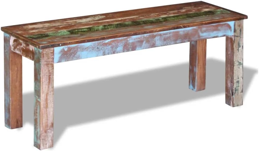 Solid Reclaimed Wood Bench 43.3"x13.8"x17.7" N131584