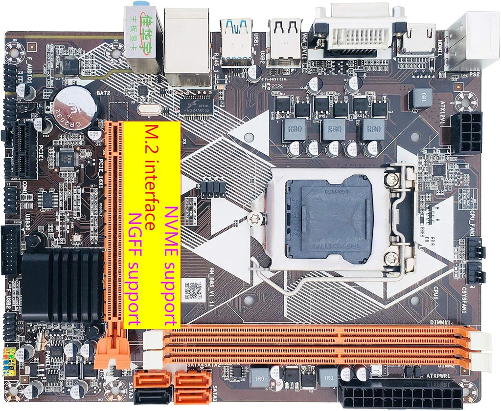 LGA 1150 MATX Motherboard VGA HDMI DVI G209