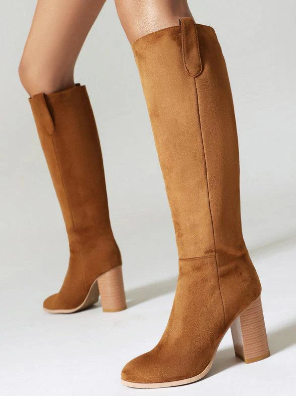 Suede High Heel Boots A2952