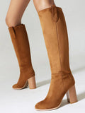 Suede High Heel Boots A2952