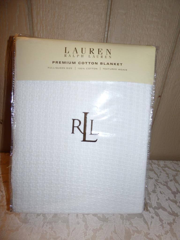 100% Cotton Full/Queen Blanket - White Z537947