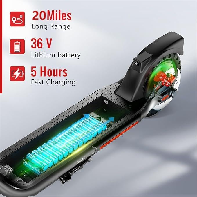 Electric Scooter with 8.5" Tires, Peak 500W Motor, Folding W6196