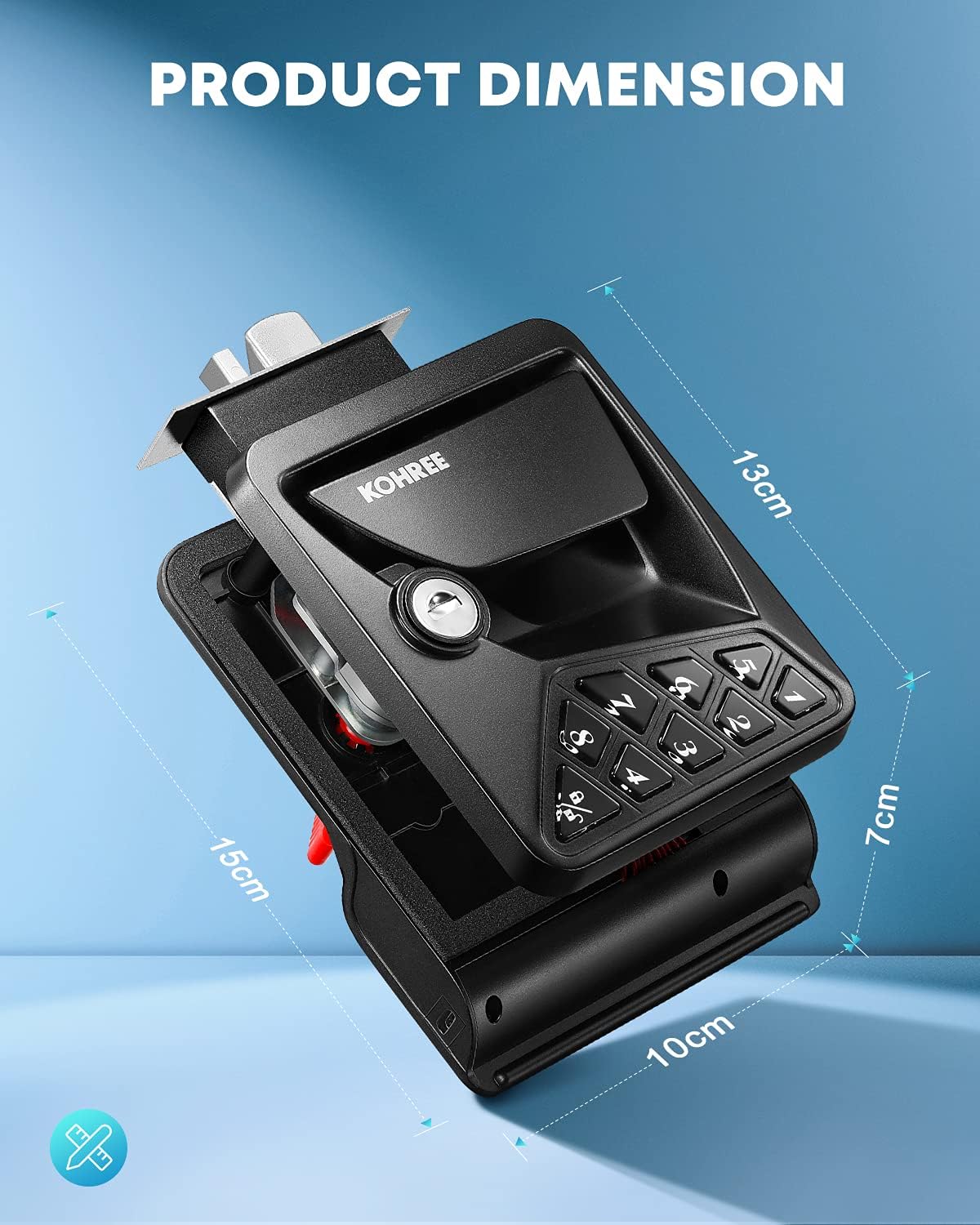 Keyless Entry Waterproof RV Door Lock with Knob Deadbolt P7949
