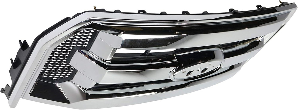 Chrome Shell/Textured Black Insert Three Bar Style Grille Assembly C844