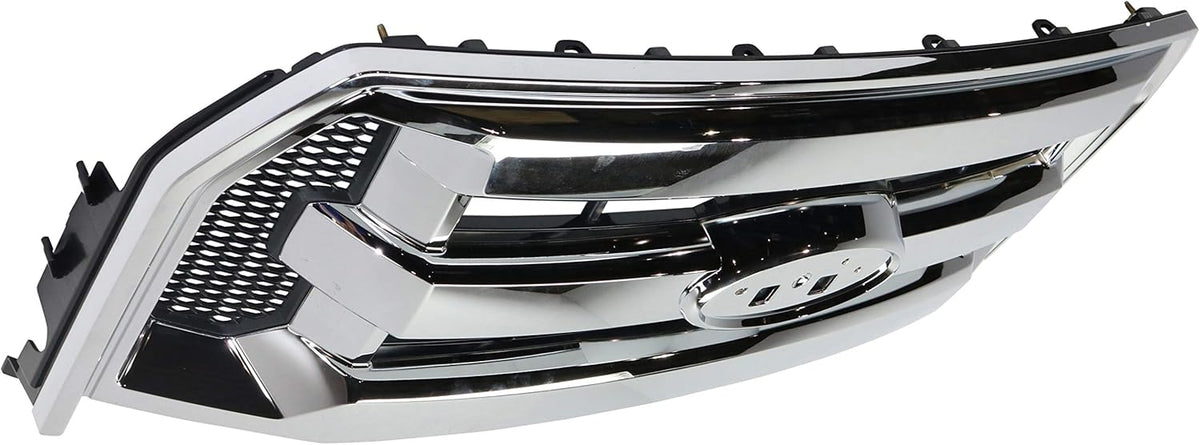 Chrome Shell/Textured Black Insert Three Bar Style Grille Assembly C844
