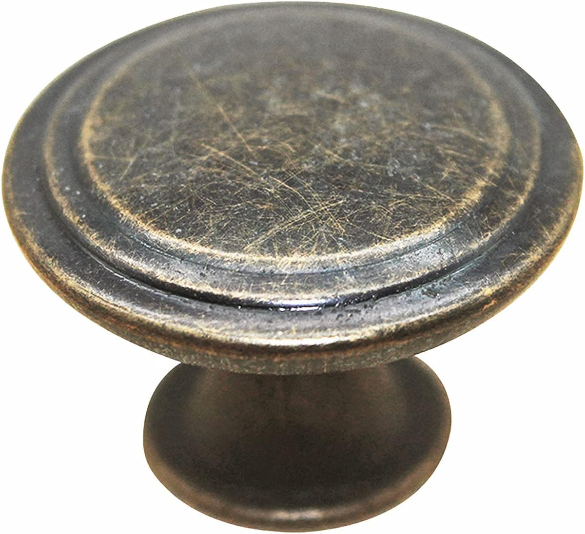 Antique Brass 6 Pack 1.18 inch Cabinet Knobs and Pulls F7581