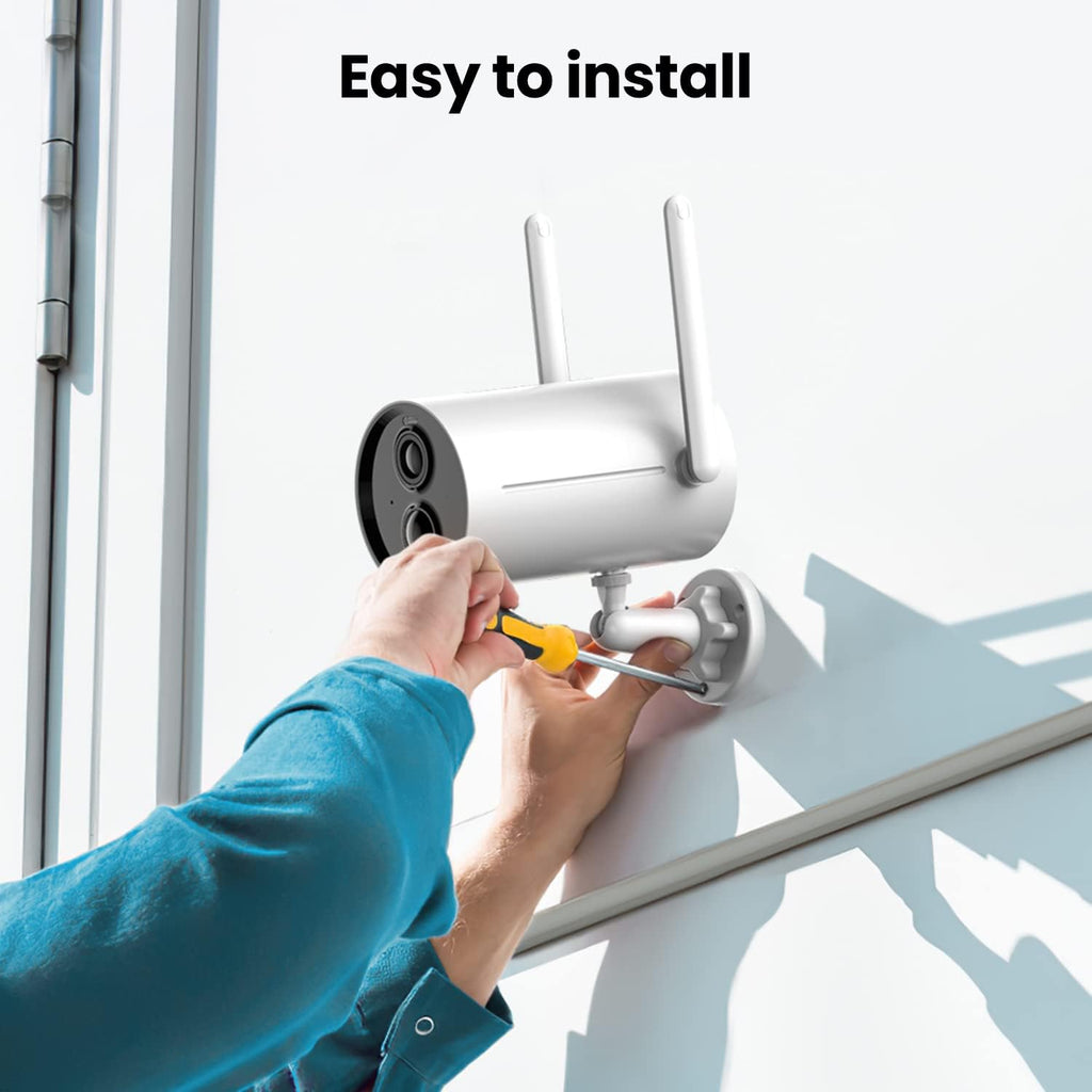 Wireless Outdoor Security Cameras with Spotlight, 1080P Rechargeable WiFi, Color Night Vision, IP65 Weatherproof M3891