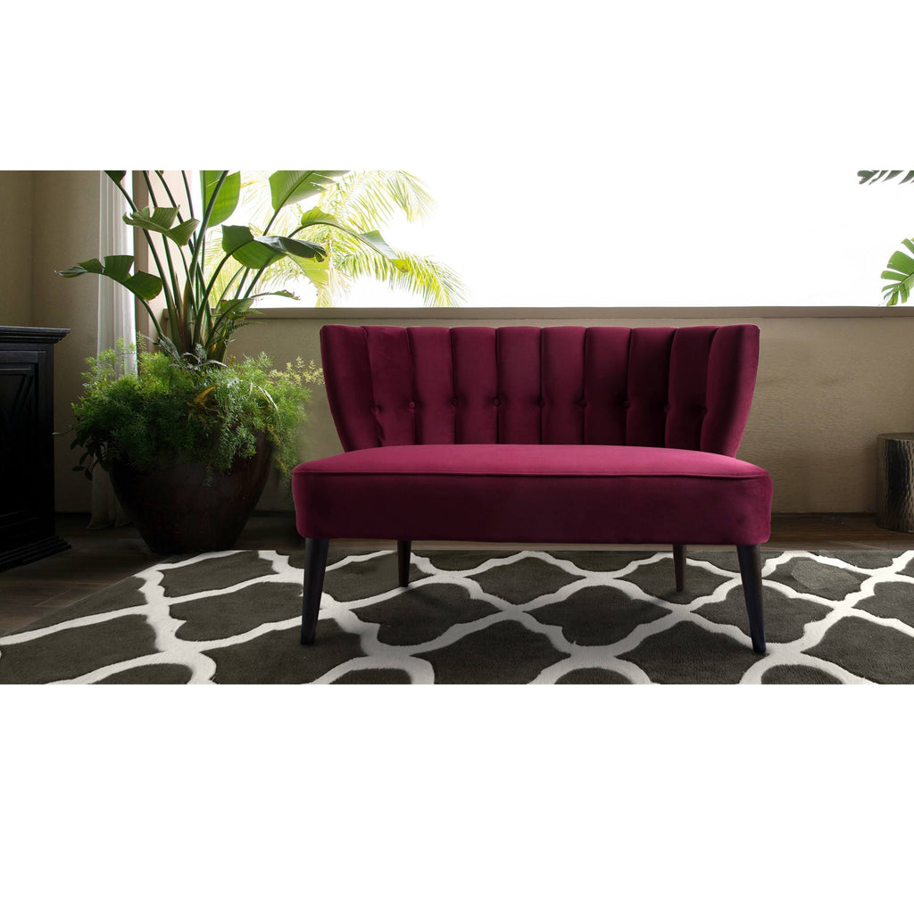Orange Tufted Settee I870