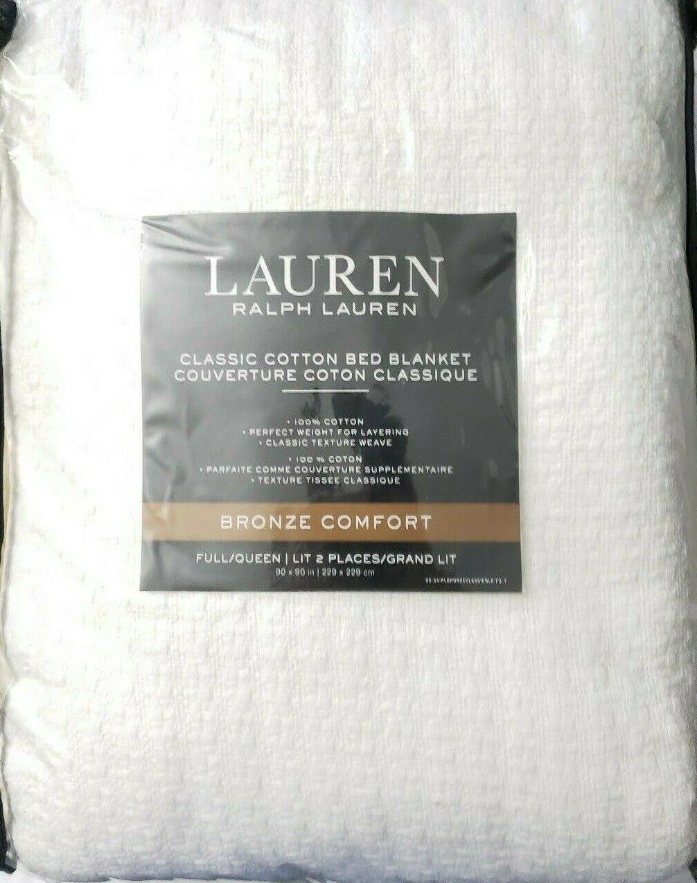 100% Cotton Full/Queen Blanket - White Z537947