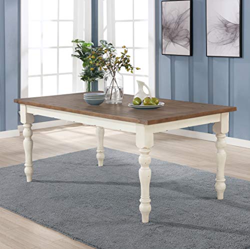5-Piece Dining Table Set with Cross Back Chairs, Blue and Brown P700121