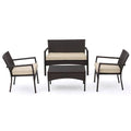 4 PC Multibrown Outdoor Chat Set X584084