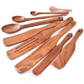 Set of 9 Natural Teak Wooden Spurtles E67111