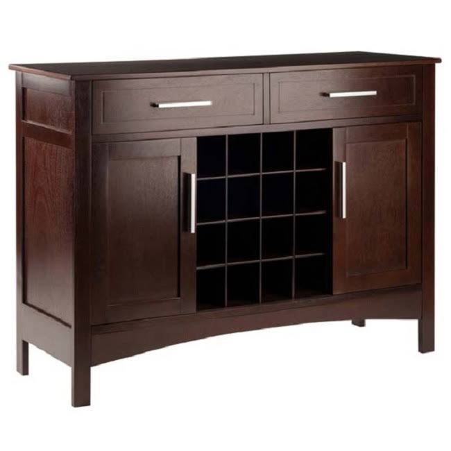 43.50” Cappuccino Brown Buffet Cabinet P5779